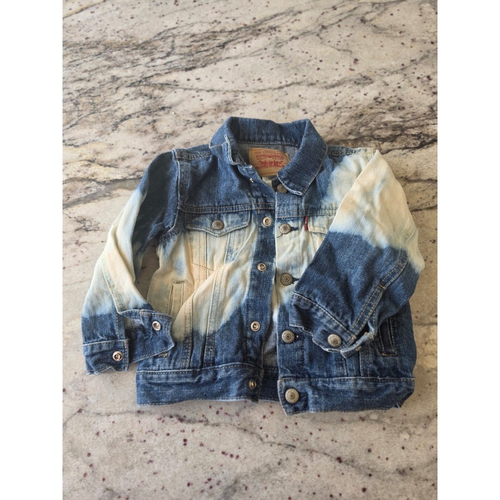 Custom bleached Levis toddler jean Jacket3T